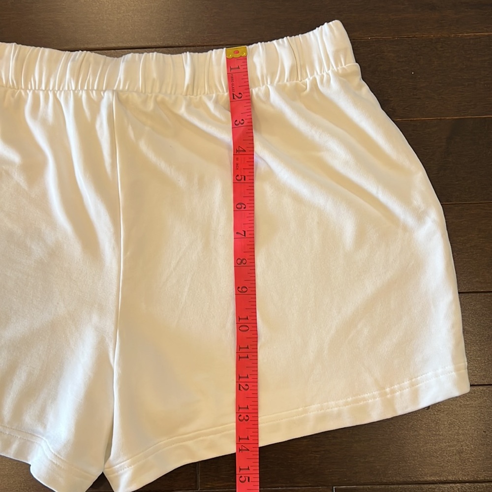Banana Republic White drawstring stretch shorts 3 inch inseam NWT size Large - Picture 4 of 6